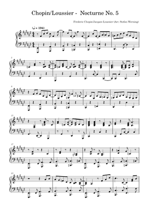フレデリック・ショパン: 夜想曲 嬰ヘ長調 作品15 第2番 楽譜 ピアノ