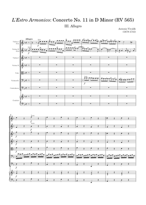 2つのヴァイオリンのためのニ短調協奏曲 - アントニオ・ヴィヴァルディ