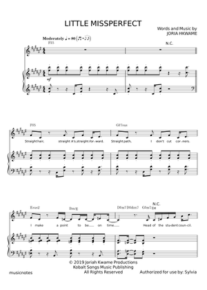 Little Miss Perfect - Joriah Kwame 楽譜 コード付き ピアノ