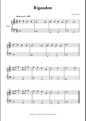 Rigaudon 20 楽譜 ピアノ (ソロ) easy | MuseScore.com