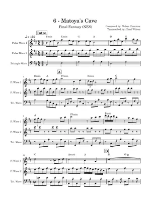 Final Fantasy III Crystal Cave - Nobuo Uematsu 楽譜 ピアノ (ソロ Final Fantasy III Crystal Cave - Nobuo Uematsu 楽譜 ピアノ (ソロ