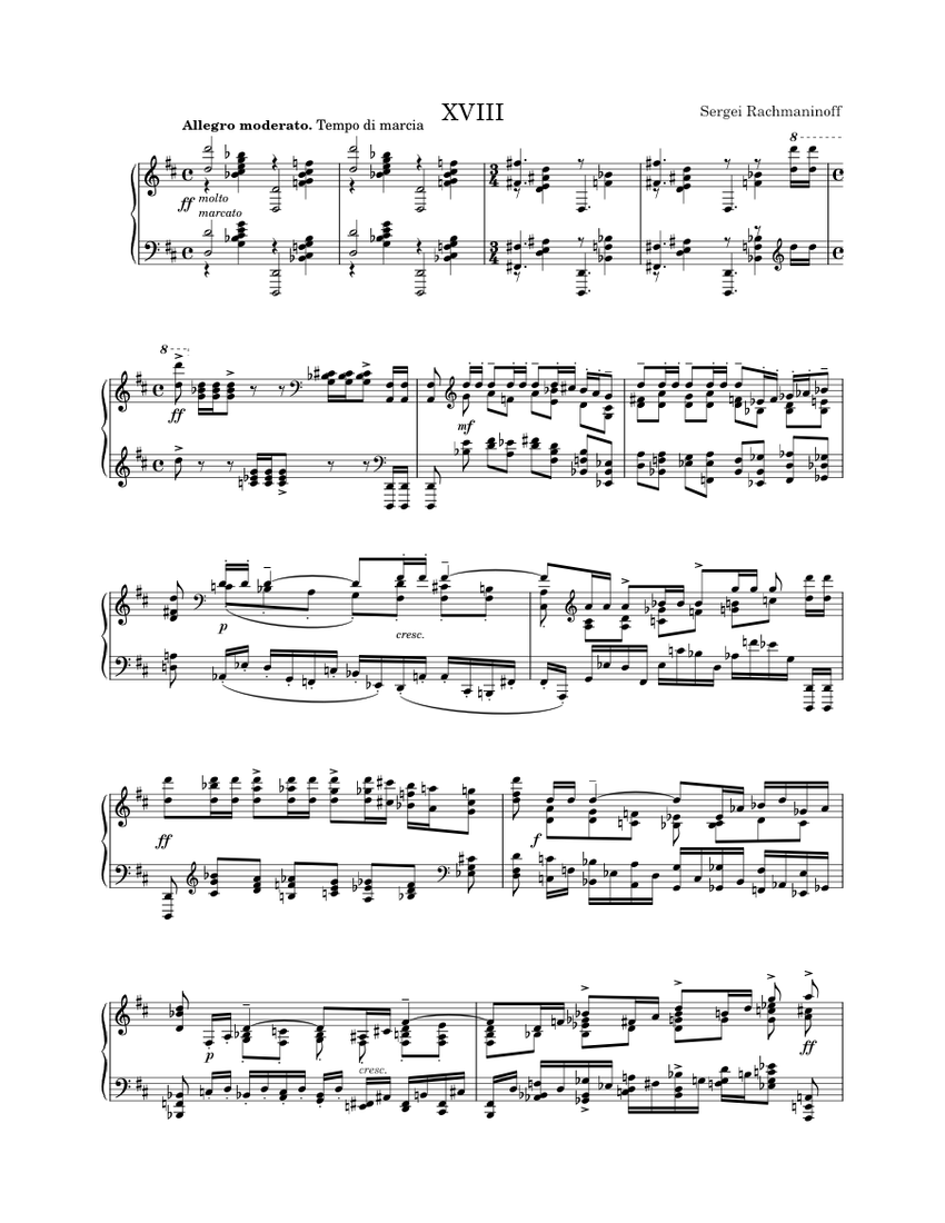 練習曲-絵画, 作品39, 第9番 アレグロ・モデラート - セルゲイ