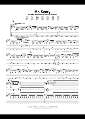 Unchain the night の公式楽譜を演奏する by Dokken ギター