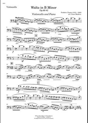 Chopin Waltz Op. 69 No. 2 楽譜 アルトサックス (ソロ) | MuseScore.com