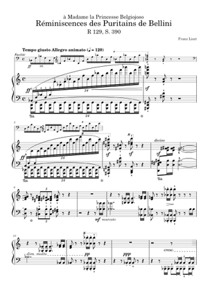ベッリーニの歌劇《清教徒》の回想 楽譜 ピアノ (ソロ) | MuseScore.com