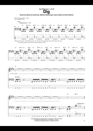 ディグ の公式楽譜を演奏する マッドヴェイン ギター | MuseScore.com