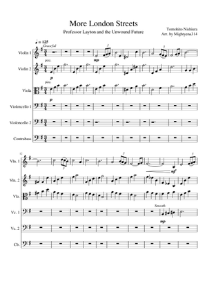 ロンドンストリートワルツ : レイトン教授編曲ピアノバージョン 楽譜