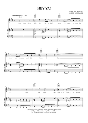アウトキャスト - ヘイ・ヤ 楽譜 ピアノ (ソロ) | MuseScore.com
