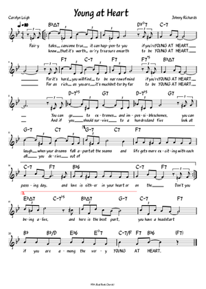 Young at heart の公式楽譜を演奏する by Frank Sinatra ピアノ