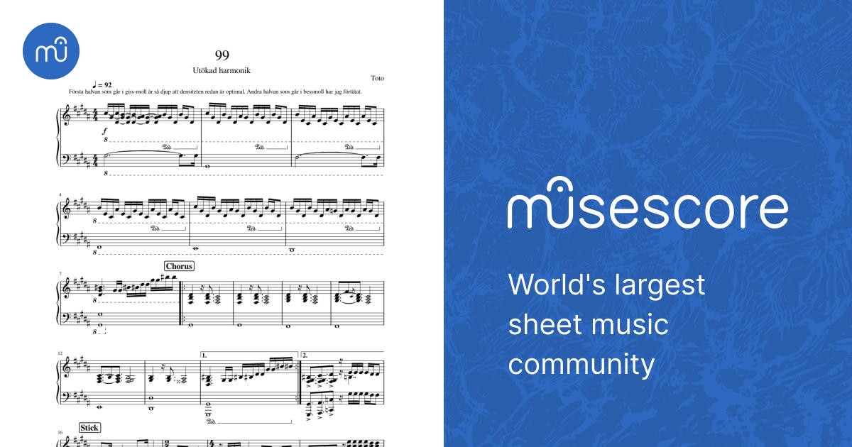 99 楽譜 ピアノ (ソロ) | MuseScore.com