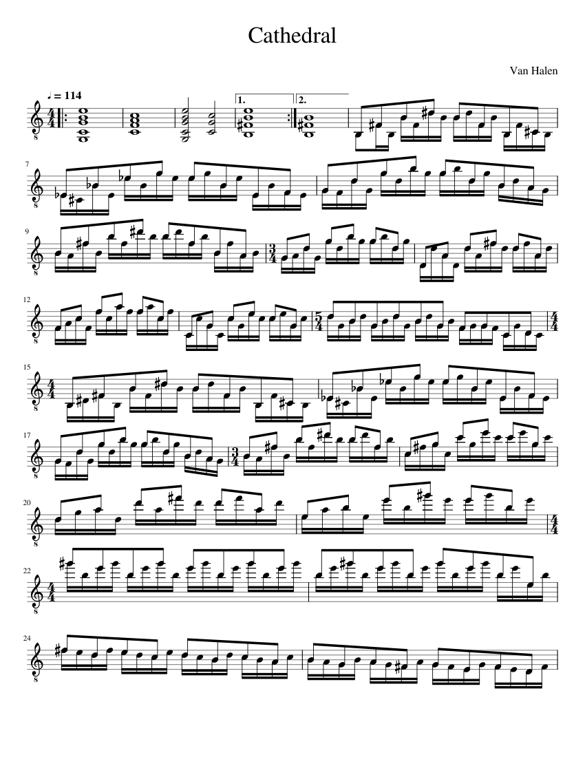 大聖堂 楽譜 ギター (ソロ) | MuseScore.com