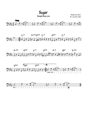 Sugar – Stanley Turrentine 楽譜 タブ譜あり コード付き ギター (ソロ