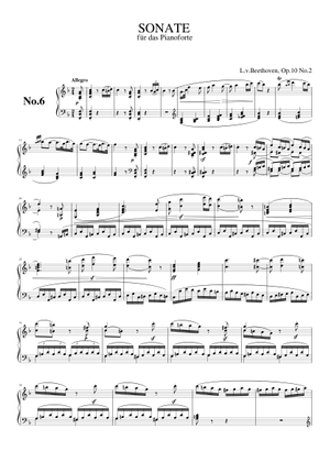 ソナタ第6番、第1楽章 楽譜 ピアノ (ソロ) | MuseScore.com