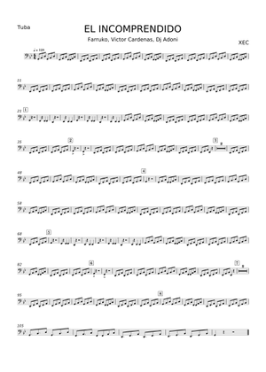 El Incomprendido - Farruko Sheet Music for Trombone (Solo) | MuseScore.com
