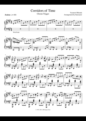 時の回廊 - クロノ・トリガー 楽譜 ピアノ (ソロ) | MuseScore.com