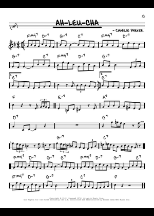 Ah-Leu-Cha の公式楽譜を演奏する by Charlie Parker ピアノ, ボーカル