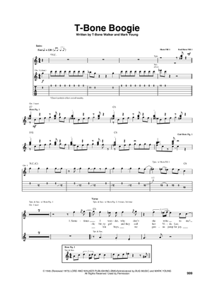 Evenin' の公式楽譜を演奏する by T-Bone Walker ギター | MuseScore.com