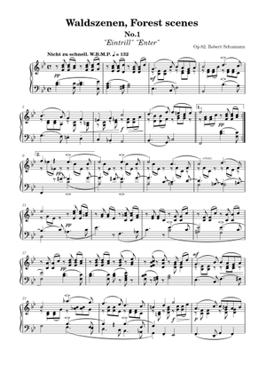ロベルト・シューマン：森の情景 作品82 第6曲「宿屋」 楽譜 ピアノ