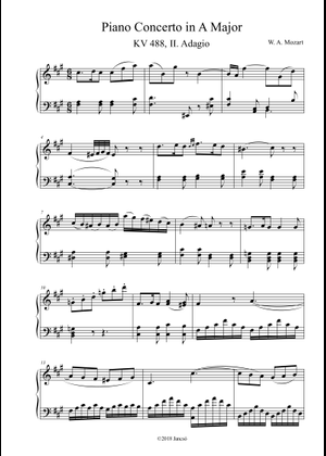 モーツァルト ピアノ協奏曲第23番 II. アダージョ KV 488 - ピアノソロ