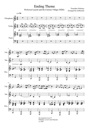 レイトン教授のテーマ 楽譜 ピアノ, バイオリン (ソロ) | MuseScore.com