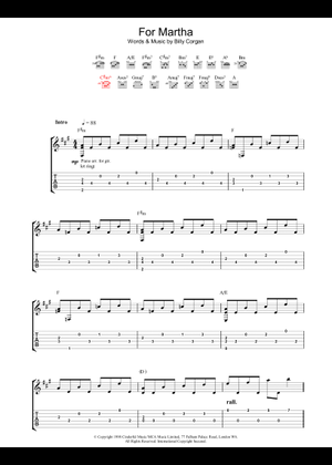 Cherub rock の公式楽譜を演奏する by The Smashing Pumpkins ギター