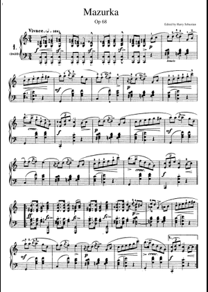 マズルカ 作品68 第2番 楽譜 ピアノ (ソロ) | MuseScore.com