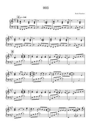 003 の公式楽譜を演奏する by Back Number ギター | MuseScore.com