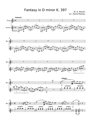 モーツァルト：幻想曲 ニ短調 K. 397 楽譜 ピアノ (ソロ) | MuseScore.com
