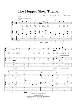 The Muppet's Theme 楽譜 コード付き ギター, ベースギター (混合クインテット) | MuseScore.com