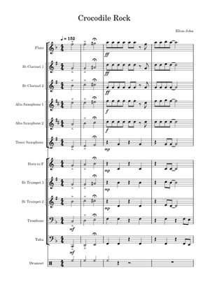 Crocodile rock – Elton John Crocodile Rock 楽譜 コード付き ピアノ