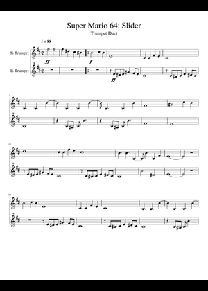 スーパーマリオ64のスライドテーマ 楽譜 ピアノ (ソロ) | MuseScore.com