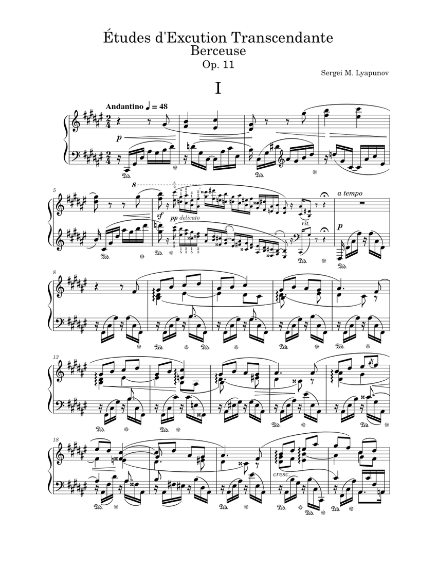 超絶技巧練習曲 第1番 「ベルスーズ」 楽譜 ピアノ (ソロ) | MuseScore.com