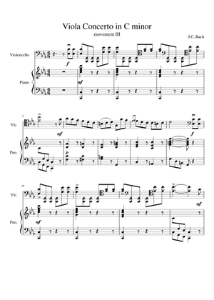 ヴィオラ協奏曲 ハ短調 – ヨハン・クリスチャン・バッハ - 第3楽章