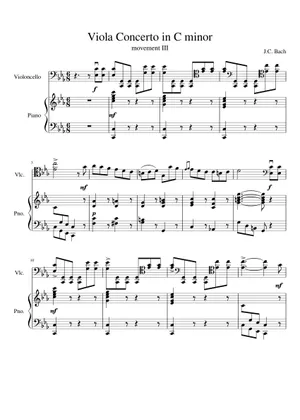 ヴィオラ協奏曲 ハ短調 – ヨハン・クリスティアン・バッハ 第1楽章 ヴィオラ協奏曲 ハ短調 – ヨハン・クリスティアン・バッハ 第1楽章