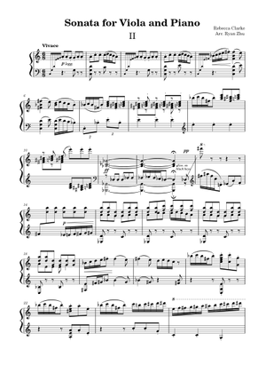 Clarke - Sonata for Viola and Piano | I - Impetuoso | Arranged for Solo ...