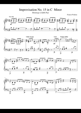 無料のフランシス・プーランク の楽譜 | MuseScore.com でPDFの