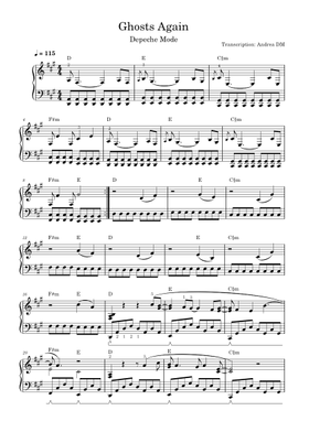 無料のGhosts Again デペッシュ・モード の楽譜 | MuseScore.com でPDF