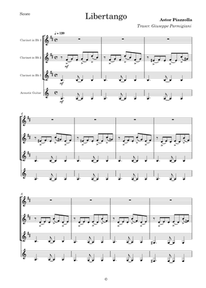 Libertango – Astor Piazzolla (para Cuarteto de Clarinetes) 楽譜