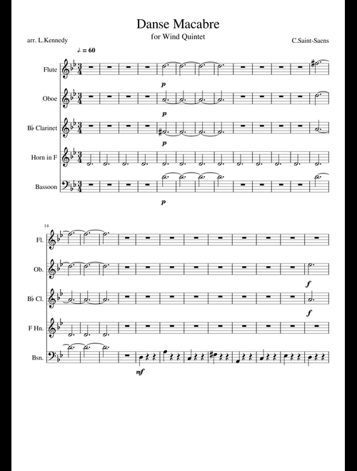 無料の の楽譜木管五重奏 用 | MuseScore.com でPDFのダウンロード