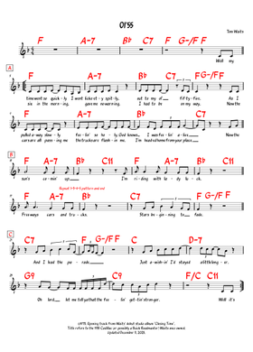 無料のトム・ウェイツ の楽譜 | MuseScore.com でPDFのダウンロード
