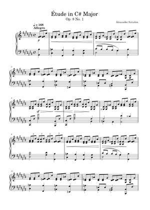 練習曲 作品8 第12番 ニ短調 – スクリャービン 楽譜 ピアノ (ソロ