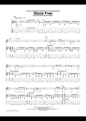 Stone Free A Tribute To Jimi Hendrix 楽譜 Stone free の公式楽譜を演奏する by Jimi Hendrix ギター | MuseScore.com