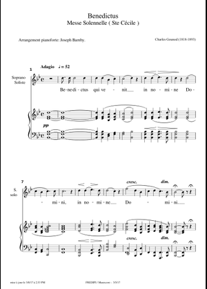 シャルル・グノー：聖セシリアのための荘厳ミサ曲 1. キリエ 楽譜