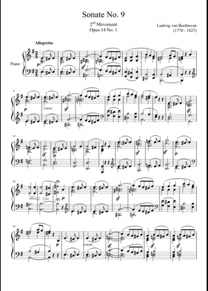 ソナタ第9番、第1楽章 楽譜 ピアノ (ソロ) | MuseScore.com