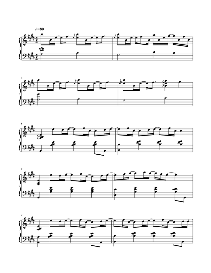 変わらないもの - 奥華子 楽譜 ピアノ (ソロ) | MuseScore.com