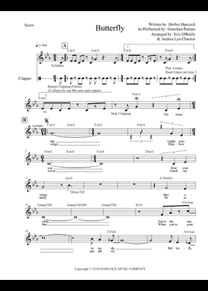 Butterfly - Herbie Hancock 楽譜 コード付き ピアノ (ソロ) easy