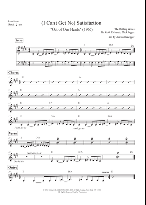 I Can't Get No) Satisfaction の公式楽譜を演奏する ザ・ローリング