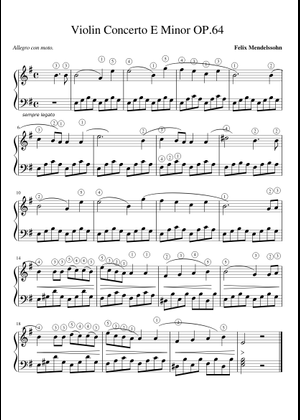 メンデルスゾーン - ヴァイオリン協奏曲 ホ短調 Op.64 第2楽章 楽譜