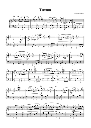トッカータ - ポール・モーリア 楽譜 ピアノ (ソロ) easy | MuseScore.com