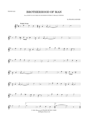 Brotherhood Of Man (Lead sheet with lyrics ) 楽譜 コード付き